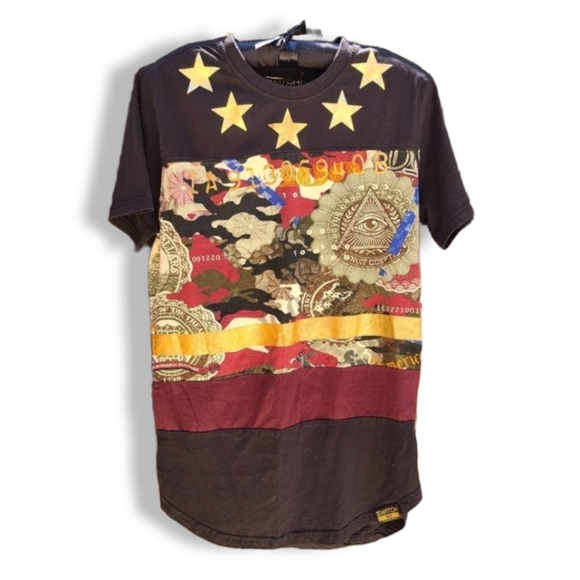 RARE Vtg Y2K Switch Remarkable Japanese Propaganda Graphic Short Sleeve Tee S - Picture 2 of 10